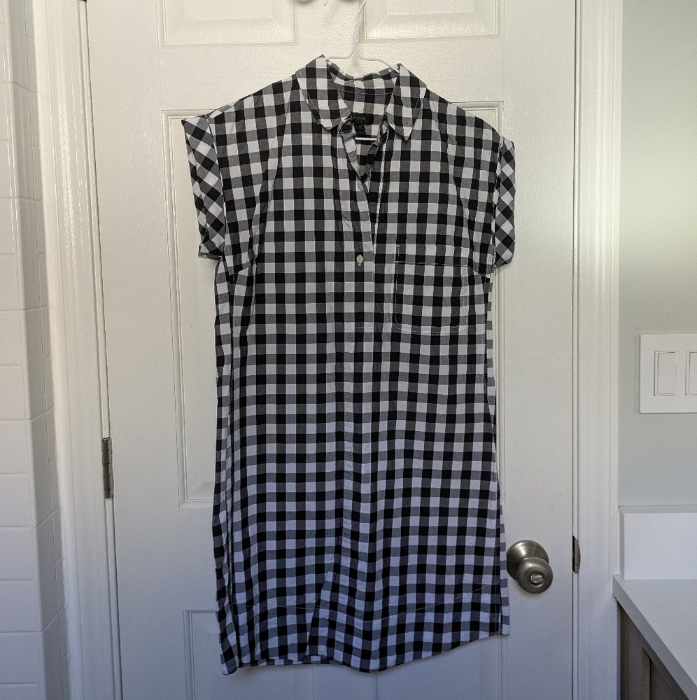 Checkered Shirt Dress